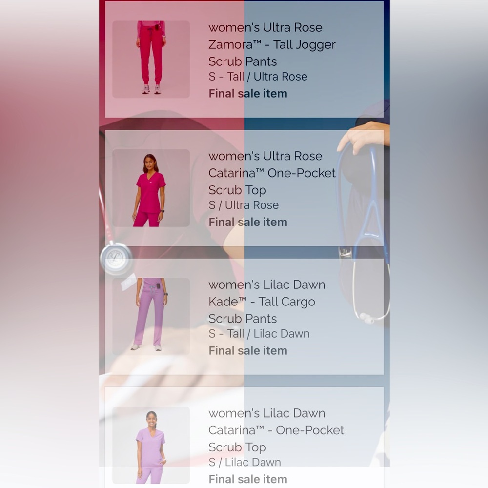 2 Pairs of Figs Scrubs: Tops: Small, Pants: Small Tall